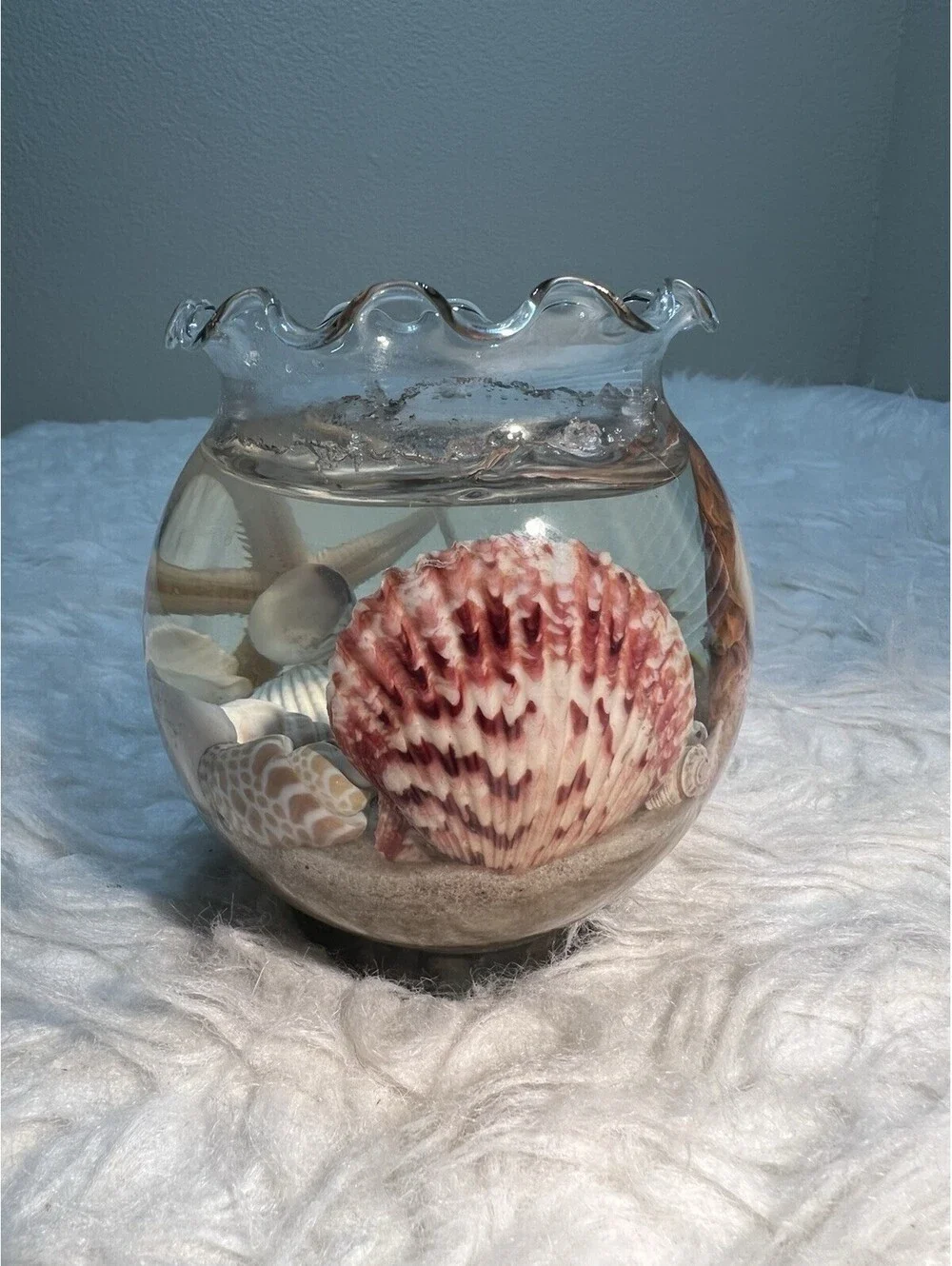 ocean-themed gel candle with a Mermaid